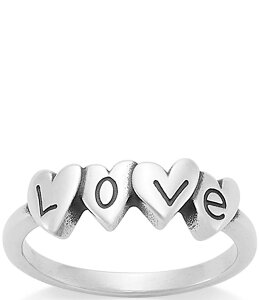 �W�F�[���Y �G�C�����[ ���f�B�[�X �A�N�Z�T���[ �w�� James Avery Love and Hearts Band Ring Sterling Silver �V���o�[