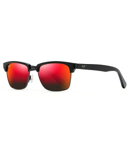 yz }ECW fB[X TOXEACEFA ANZT[ Kawika PolarizedPlus2R Rectangular 54mm Sunglasses Black Gloss Hawaii Lava