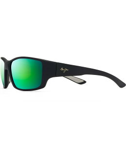 yz }ECW fB[X TOXEACEFA ANZT[ Local Kine PolarizedPlus2R Wrap 61mm Sunglasses Soft Black Green Grey