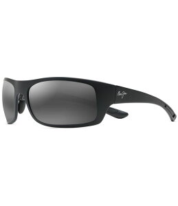 yz }ECW fB[X TOXEACEFA ANZT[ Big Wave PolarizedPlus2R Wrap 67mm Sunglasses Matte Black