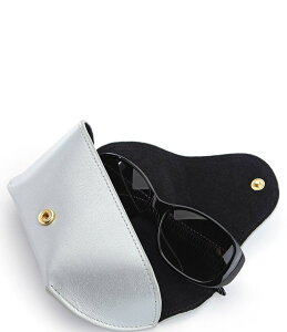 yz CX fB[X TOXEACEFA ANZT[ Leather Sunglasses Carrying Case Silver