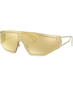 yz FT[` fB[X TOXEACEFA ANZT[ Men's VE2226 Gold Mirrored Lens Sunglasses Gold