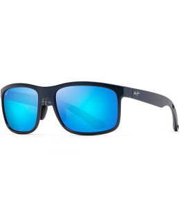 yz }ECW fB[X TOXEACEFA ANZT[ Huelo PolarizedPlus2R Rectangle 58mm Sunglasses Dark Translucent Blue/Blue