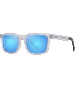 yz }ECW fB[X TOXEACEFA ANZT[ Unisex Stone Shack 55mm Polarized Transparent Square Sunglasses Matte Crystal