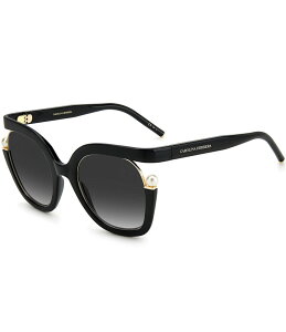 LCiw fB[X ANZT[ TOXEACEFA Carolina Herrera Women's CH0003 55mm Oval Sunglasses Black ubN
