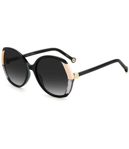 yz LCiw fB[X TOXEACEFA ANZT[ Women's Ch0051 58mm Black Geometric Sunglasses Black/Nude
