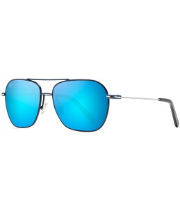 �}�E�C�W�� ���f�B�[�X �A�N�Z�T���[ �T���O���X�E�A�C�E�F�A Maui Jim Mano Polarized Aviator Sunglasses Dark Navy �l�C�r�[