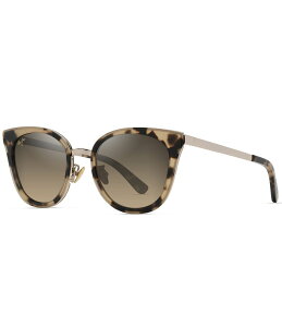 yz }ECW fB[X TOXEACEFA ANZT[ Women's Wood Rose Polarized Cat Eye Sunglasses Brown