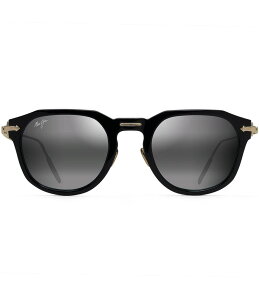 yz }ECW fB[X TOXEACEFA ANZT[ Unisex Alika Round Polarized Sunglasses Black with Gold