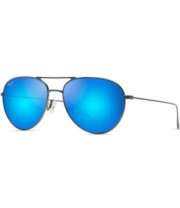 yz }ECW fB[X TOXEACEFA ANZT[ Unisex Walaka 57mm Aviator Polarized Sunglasses Dove Grey