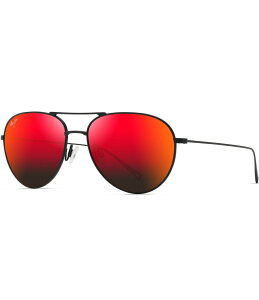yz }ECW fB[X TOXEACEFA ANZT[ Unisex Walaka 57mm Aviator Polarized Sunglasses Matte Black