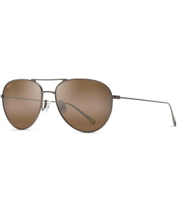yz }ECW fB[X TOXEACEFA ANZT[ Unisex Walaka 57mm Aviator Polarized Sunglasses Satin Sepia