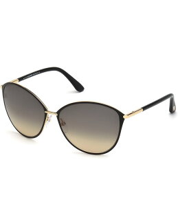 gEtH[h fB[X ANZT[ TOXEACEFA Black/Gold TOM FORD Women's Penelope 59mm Round Sunglasses