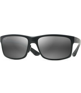 yz }ECW fB[X TOXEACEFA ANZT[ Unisex Pokowai Arch PolarizedPlus2R Matte Rectangular 58mm Sunglasses Matte Black