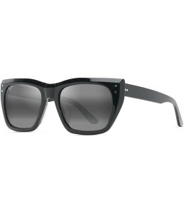 【送料無料】 マウイジム レディース サングラス・アイウェア アクセサリー Women's Aloha Lane PolarizedPlus2R Rectangle 56mm Sunglasses Black