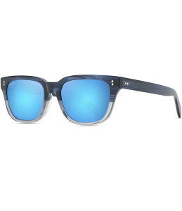 yz }ECW fB[X TOXEACEFA ANZT[ Unisex Likeke PolarizedPlus2R Square Gradient 54mm Mirrored Sunglasses Blue/Grey