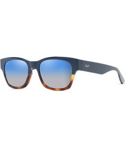 }ECW fB[X ANZT[ TOXEACEFA Navy/Tortoise Maui Jim Unisex Valley Isle PolarizedPlus2R Square Two Tone Havana 54mm Mirrore...