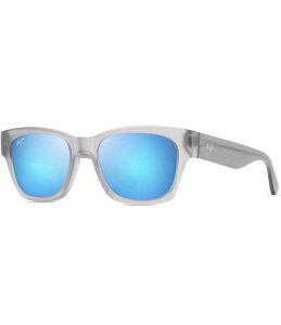 yz }ECW fB[X TOXEACEFA ANZT[ Unisex Valley Isle PolarizedPlus2R Square 54mm Mirrored Sunglasses Transluscent Grey