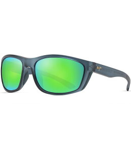yz }ECW fB[X TOXEACEFA ANZT[ Unisex Nuu Landing PolarizedPlus2R 62mm Wrap Mirrored Sunglasses Matte Teal