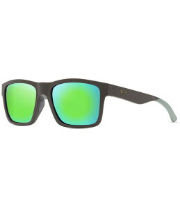 yz }ECW fB[X TOXEACEFA ANZT[ Unisex The Flats PolarizedPlus2R 57mm Rectangle Mirrored Sunglasses Brown/Mint