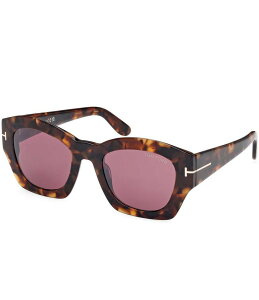 yz gEtH[h fB[X TOXEACEFA ANZT[ Women's Guilliana 52mm Tortoise Geometric Sunglasses Dark Havana