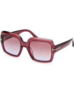 yz gEtH[h fB[X TOXEACEFA ANZT[ Women's Kaya 54mm Square Sunglasses Transparent Wine