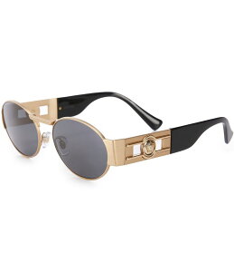 FT[` fB[X ANZT[ TOXEACEFA Versace Unisex VE2264 56mm Oval Sunglasses Dark Grey/Gold O[