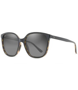yz }ECW fB[X TOXEACEFA ANZT[ Women's Good Fun PolarizedPlus2R 57mm Tortoise Butterfly Sunglasses Black/Tortoise