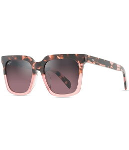 yz }ECW fB[X TOXEACEFA ANZT[ Unisex Rooftops PolarizedPlus2R 54mm Tortoise Square Sunglasses Pink Tortoise