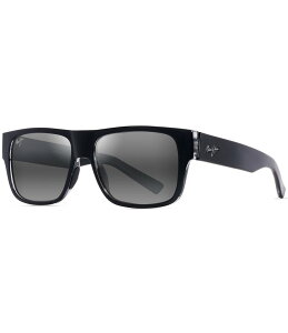 yz }ECW fB[X TOXEACEFA ANZT[ Unisex Keahi PolarizedPlus2R 56mm Rectangle Sunglasses Black Gloss