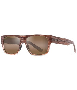 yz }ECW fB[X TOXEACEFA ANZT[ Unisex Keahi PolarizedPlus2R 56mm Rectangle Sunglasses Brown Stripe