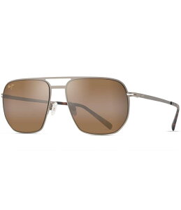yz }ECW fB[X TOXEACEFA ANZT[ Unisex Shark's Cove PolarizedPlus2R 55mm Navigator Sunglasses Satin Sepia