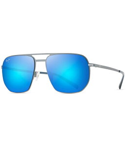 yz }ECW fB[X TOXEACEFA ANZT[ Unisex Shark's Cove PolarizedPlus2R 55mm Mirrored Aviator Sunglasses Dove Grey