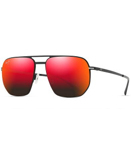 yz }ECW fB[X TOXEACEFA ANZT[ Unisex Shark's Cove PolarizedPlus2R 55mm Mirrored Aviator Sunglasses Matte Black