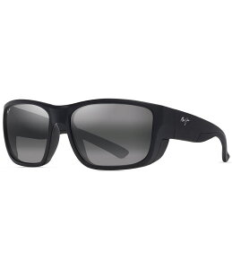 yz }ECW fB[X TOXEACEFA ANZT[ Men's Amberjack PolarizedPlus2R 60mm Wrap Sunglasses Matte Black