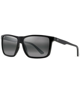 yz }ECW fB[X TOXEACEFA ANZT[ Men's Mamalu Bay PolarizedPlus2R 59.5mm Square Sunglasses Gloss Black