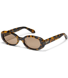 NGC fB[X ANZT[ TOXEACEFA QUAY Unisex Felt Cute 35mm Oval Sunglasses Pebble Tortoise/Tan ^