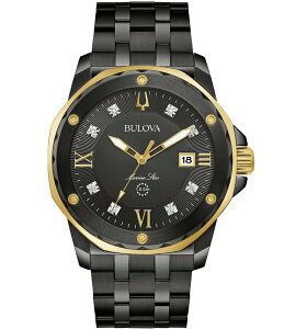 �u���o ���f�B�[�X �A�N�Z�T���[ �r���v Bulova Marine Star Collection Men's Black Dial Quartz Analog Watch Black �u���b�N
