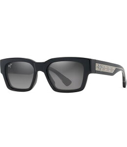 yz }ECW fB[X TOXEACEFA ANZT[ Unisex Kenui PolarizedPlus2R53mm Rectangle Sunglasses Black