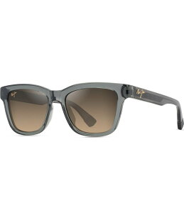 yz }ECW fB[X TOXEACEFA ANZT[ Unisex Hanohano PolarizedPlus2R52mm Square Sunglasses Transparent Dark Grey