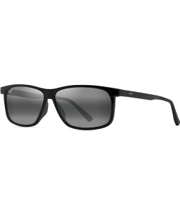 yz }ECW fB[X TOXEACEFA ANZT[ Men's Pulama PolarizedPlus2R 59mm Rectangle Sunglasses Shiny Black