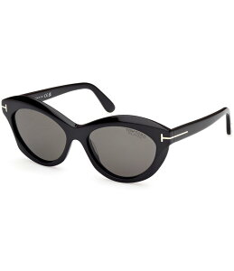 gEtH[h fB[X ANZT[ TOXEACEFA Smoke Black/Smoke TOM FORD Women's Toni 55mm Cat Eye Polarized Sunglasses
