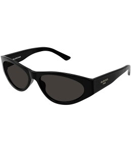 oVAK fB[X ANZT[ TOXEACEFA Shiny Solid Black Balenciaga Women's Tuesday 60mm Oval Sunglasses