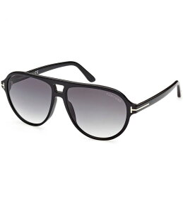gEtH[h fB[X ANZT[ TOXEACEFA Shiny Black/Smoke TOM FORD Men's Jeffrey 59mm Aviator Sunglasses