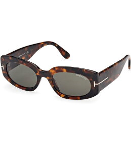 yz gEtH[h fB[X TOXEACEFA ANZT[ Women's Cielle 52mm Tortoise Frame Oval Sunglasses Shiny Dark Havana/Green