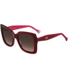【送料無料】 キャロライナヘレラ レディース サングラス・アイウェア アクセサリー Women's HER0258 54mm Square Sunglasses Burgundy