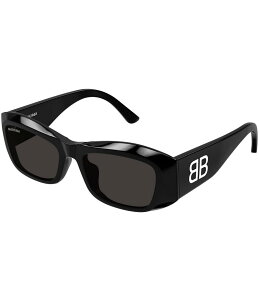 oVAK fB[X ANZT[ TOXEACEFA Shiny Black Balenciaga Women's Signature 54mm Rectangle Sunglasses