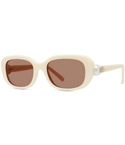 WoV[ fB[X ANZT[ TOXEACEFA Givenchy Women's Pearl 53mm Oval Sunglasses White/Bordeaux zCg