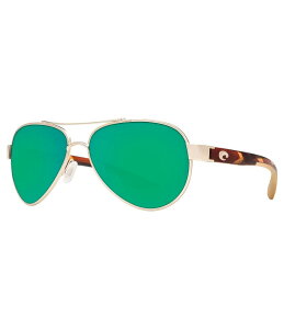 �R�X�^ ���f�B�[�X �A�N�Z�T���[ �T���O���X�E�A�C�E�F�A Costa Loreto Double Bridge Polarized UVA/UVB Protection Aviator Sunglasses Rose Gold Green Mirror �O���[��