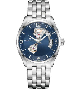 yz n~g fB[X rv ANZT[ Men's Jazzmaster Open Heart Auto Stainless Steel Bracelet Watch Blue